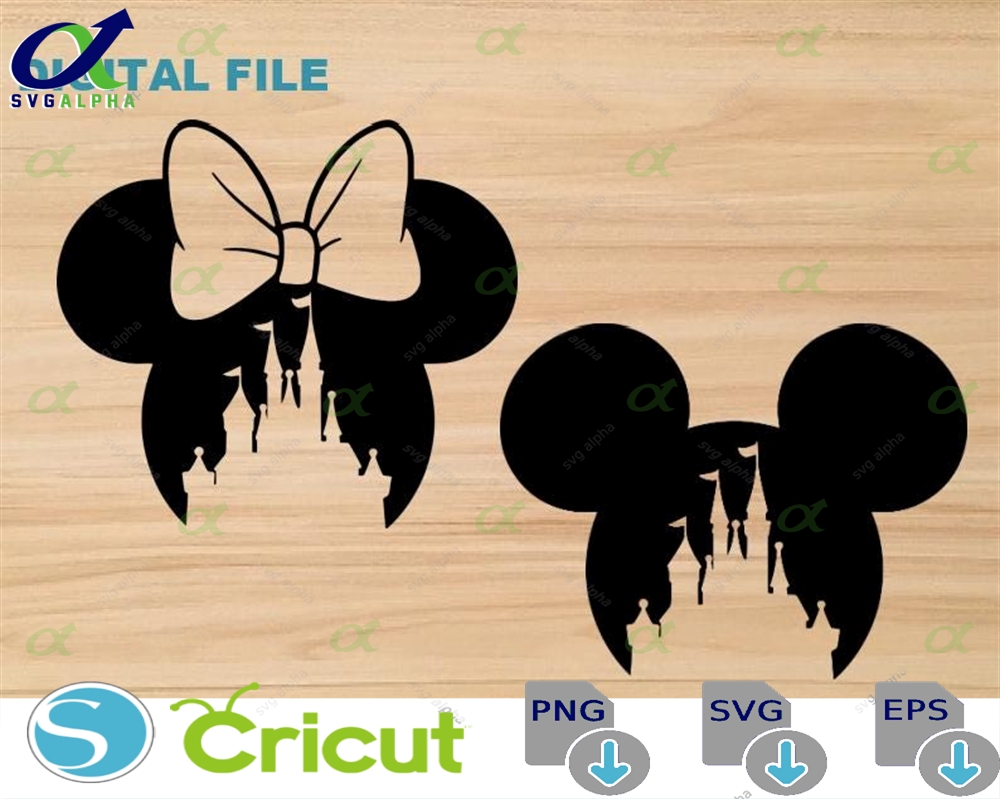 Cinderella Castle Silhouette - Digital Download Instant Download Svg Dxf Eps Png Files Includedmickey And Minnie Mouse Ears Cricut